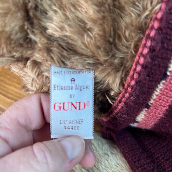 Etienne Aigner & GUND Lil Aigner Limited Edition Teddy Bear Sweater Hat Logo - Picture 4 of 14